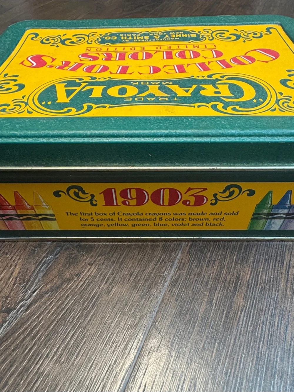 Crayola Collector's Colors Limited Edition Collectible Advertising Tin 1990